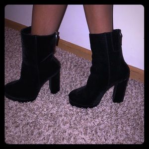 Target Velvet Platform Booties